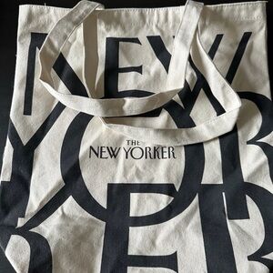 The New Yorker Black and Cream Tote Bag